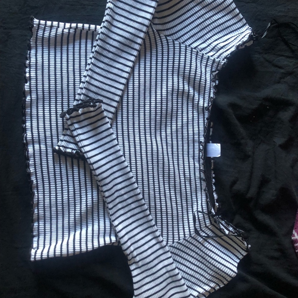 h&m divided off the shoulder top